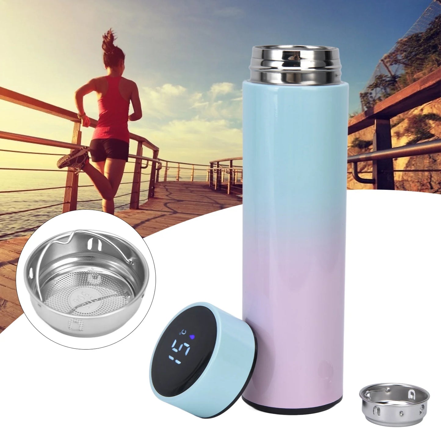 Bouteille d’eau isotherme en acier inoxydable – Elite