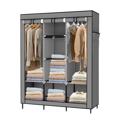 🩶 Studio 707 – Organisateur de garde-robe gris non tissé
