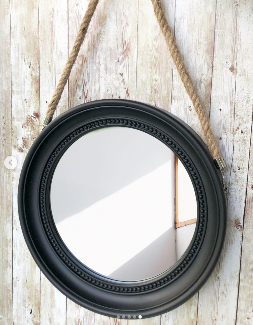 Miroir rond avec corde