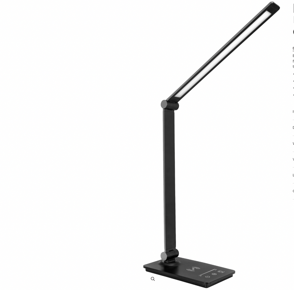 Lampe LED avec chargeur de téléphone sans fil