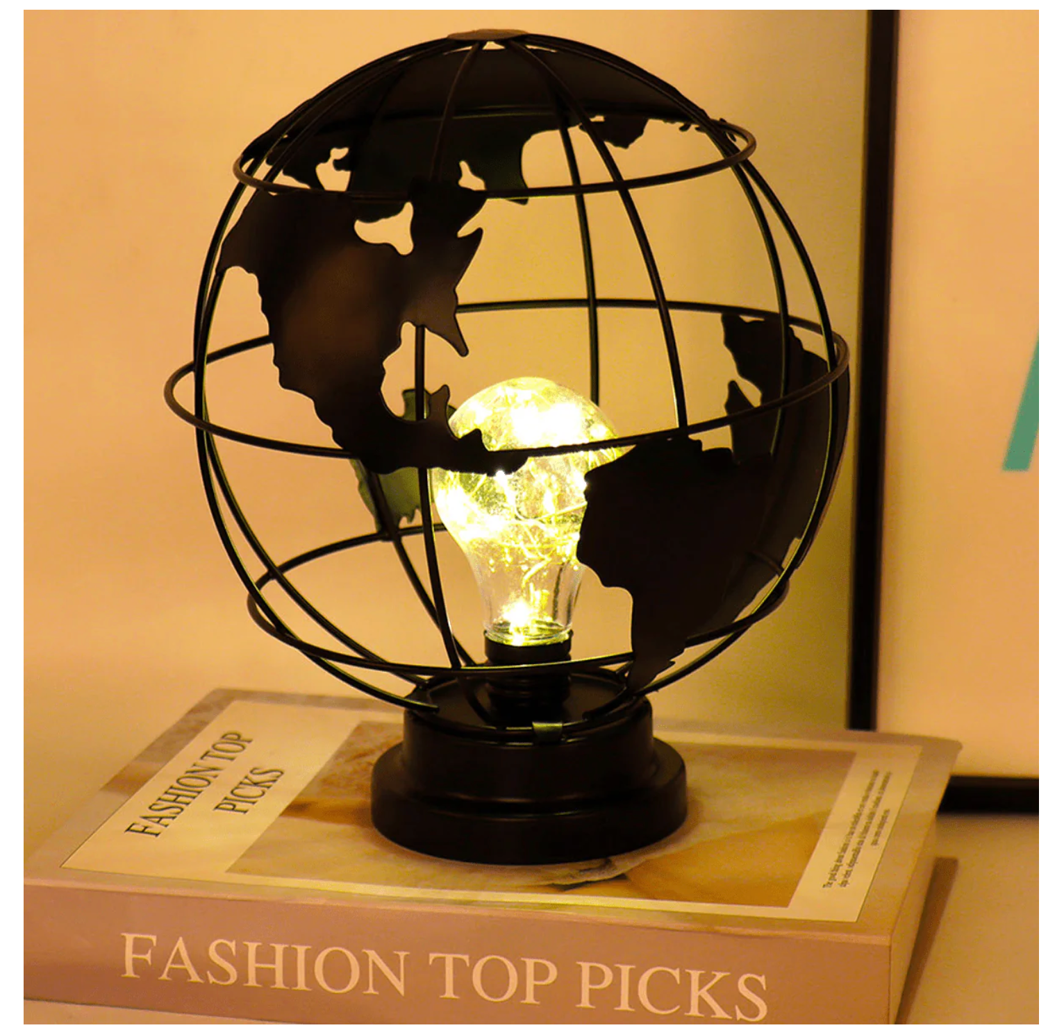 Lampe de bureau en forme globe de terre