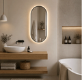 Miroir ovale lumineux
