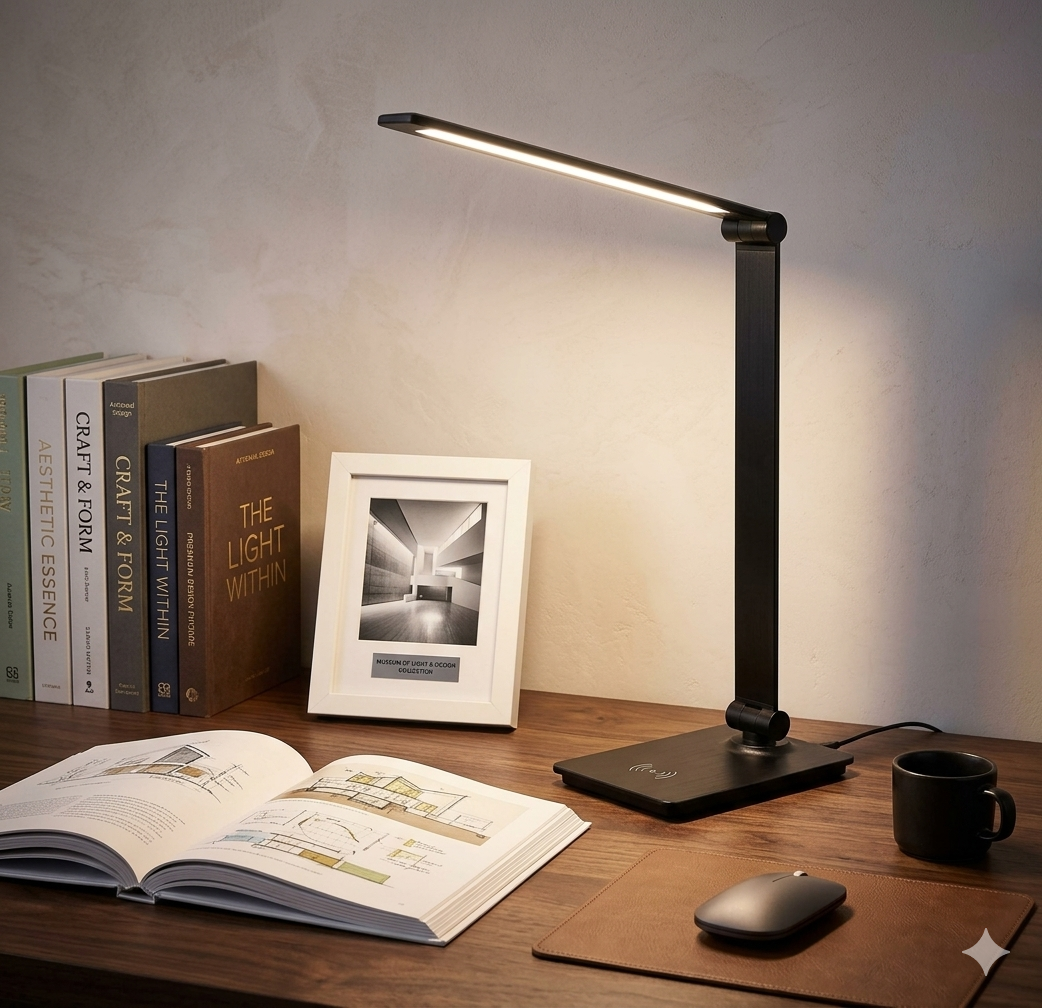 Lampe LED avec chargeur de téléphone sans fil